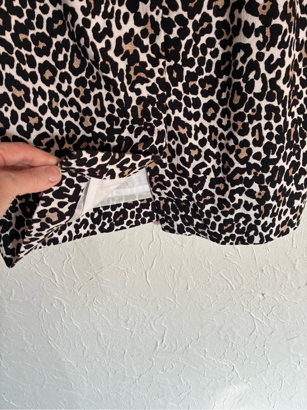 J. Crew Leopard Print Pencil Skirt - Black, White, Tan - Picture 3 of 5